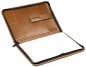 Preview: Reißverschluss Schreibmappe DIN A4, incl. Memoblock CAMBRIDGE Top Grain Rindleder hellbraun
